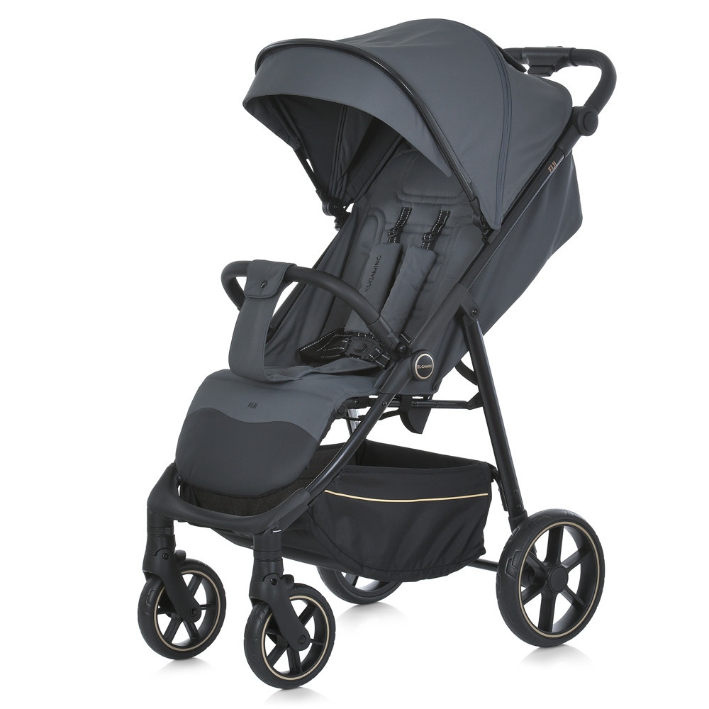 Коляска дитяча ME 1113-2 FIJI Gray Matt (1шт) прогулянкова, регул.ручка, москітна сітка, алюмин, сірий, фото 1