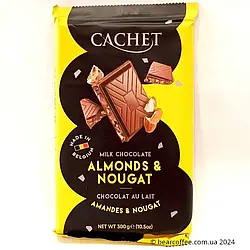 Cachet almonds nougat молочний шоколад з мигдалем та нугою 300 г