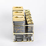 Набір для приправ та спецій на підставці 8 штук з кришками Сірий, фото 3