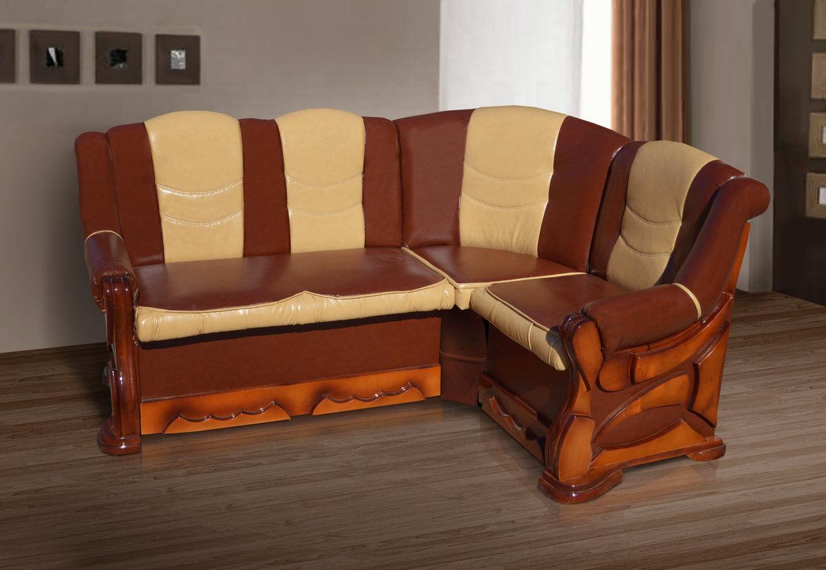 М"який куток розкл.Візит 175*130(родео02+01)горіх, фото 1