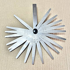 Щуп для вимірювання проміжків, 0.05-1.0 мм, 20 шт INTERTOOL AT-0002