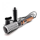 Багатофункціональний фен-стайлер Gemei GM-4828 для волосся 3в1 1000 Вт, щітка-браш з насадками FSB48, фото 2
