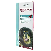 Пігулки Vetbio Празикон для собак антигельмінтні 10 т  1 таблетка на 40 кг
