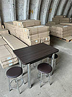 Обідня група Теді стіл розкладний колір дуб сонома+ 4 табурета Венге