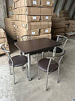 Обідня група Марко стіл дуб сонома і 4 стула Венге