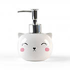 Диспенсер для рідкого мила MVM BA-19 Cute cat білий 250мл (BA-19 WHITE)