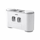 Диспенсер для зубної пасти MVM BP-25 подвійний зі стаканами біло-сірий (BP-25 WHITE/GRAY)