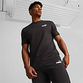 Футболка чоловіча Puma Ess Small Logo Men's Tee 586668 01 (чорна, бавовна, повсякденна, бренд пума)