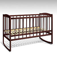 Ліжечко гойдалка дитяче Наталка 120х60 см Темно-коричневий (120250)
