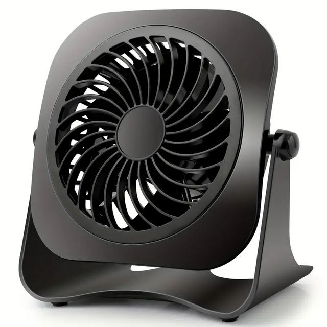 Настільний портативний вентилятор FAN QT-U403B чорний працює від USB