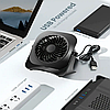 Настільний портативний вентилятор FAN QT-U403B чорний працює від USB, фото 5