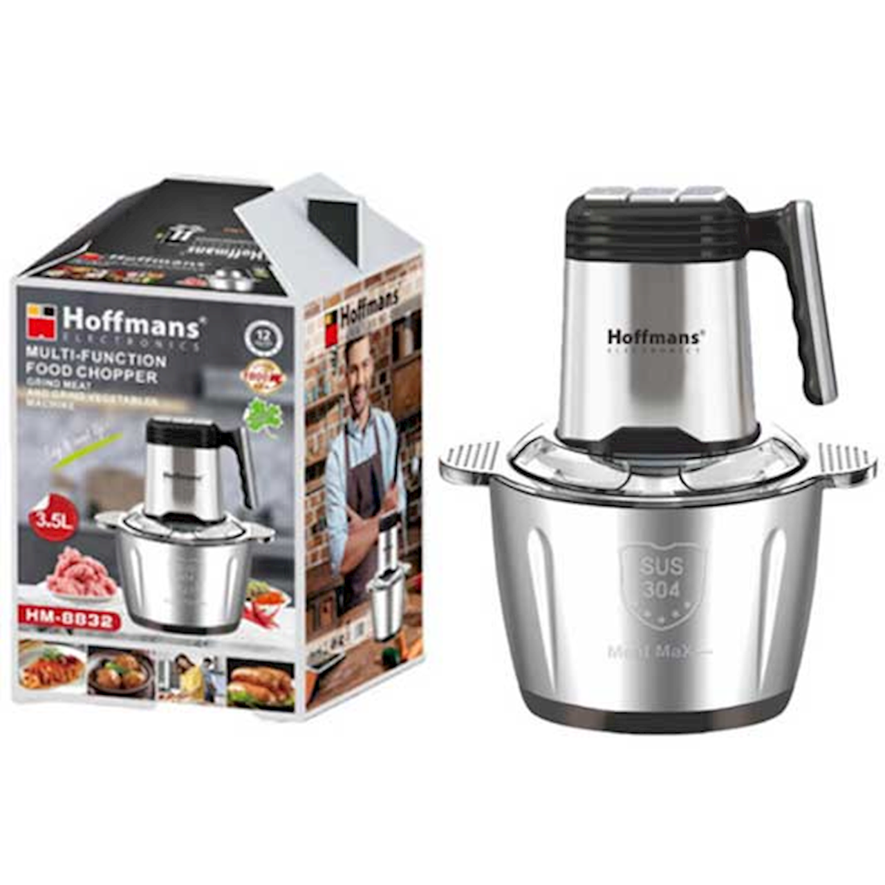 Кухонний подрібнювач Hoffmans HM-8832 3.5L 1800W