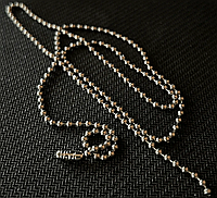 Кульковий ланцюжок із ювелірної нержавіючої сталі із застібкою - 60 см (США)