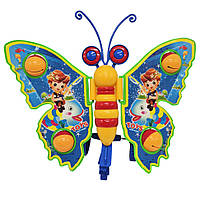 Дитяча каталка на паличці Метелик 305 махає крилами  Синій