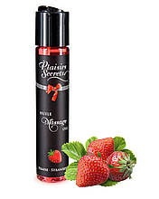 Масажна олія Plaisirs Secrets Strawberry (59 мл) з афродизіаками, їстівне, подарункове паковання