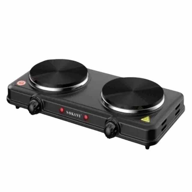 Електроплита кухонна дискова Sokany SK-5107 2000 Вт двухконфоркова електроплита