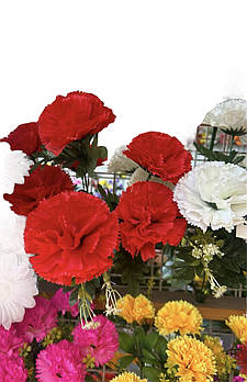 Букет гвоздики штучний (10 шт./уп.) продається упаковкою Штучні квіти оптом