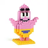 Міні Конструктор морська зірка Патрік на 190 деталей (7.5х7.5) Спанч Боб квадратні штани., фото 4