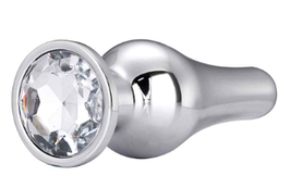 DT21824 анальна пробка конічної форми Dream Toys GLEAMING LOVE SILVER PLEASURE PLUG M