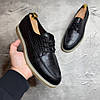 Чоловічі шкіряні туфлі демісезонні чорні (натуральна шкіра) весна осінь для чоловіків на весну осінь, розмір 40 41 42 43 44 45, фото 6