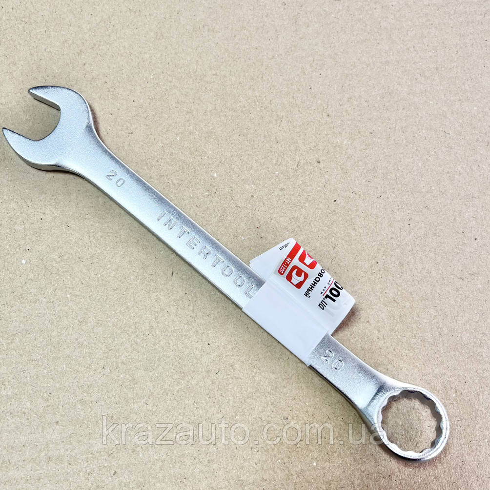 Ключ комбінований 20 мм Cr-V INTERTOOL HT-1220, фото 1