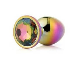 Dt21782 Райдужна анальна пробка GLEAMING LOVE MULTICOLOUR PLUG MEDIUM