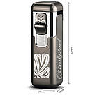 Запальничка турбо 4 форсунка "клевер удачі" у подарунковому пакованні LG-589U2, фото 4