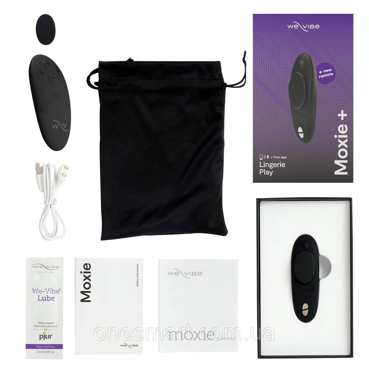 Смарт-вибратор We-Vibe Moxie+ для інтимних задоволень з пультом та управлінням через додаток, фото 1