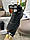 Чоловічі кросівки Nike Zoom Structure 17x All Black Orange, кеди Найк текстильні нейлон чорні. Чоловіче взуття, фото 9