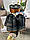 Чоловічі кросівки Nike Zoom Structure 17x All Black Orange, кеди Найк текстильні нейлон чорні. Чоловіче взуття, фото 10