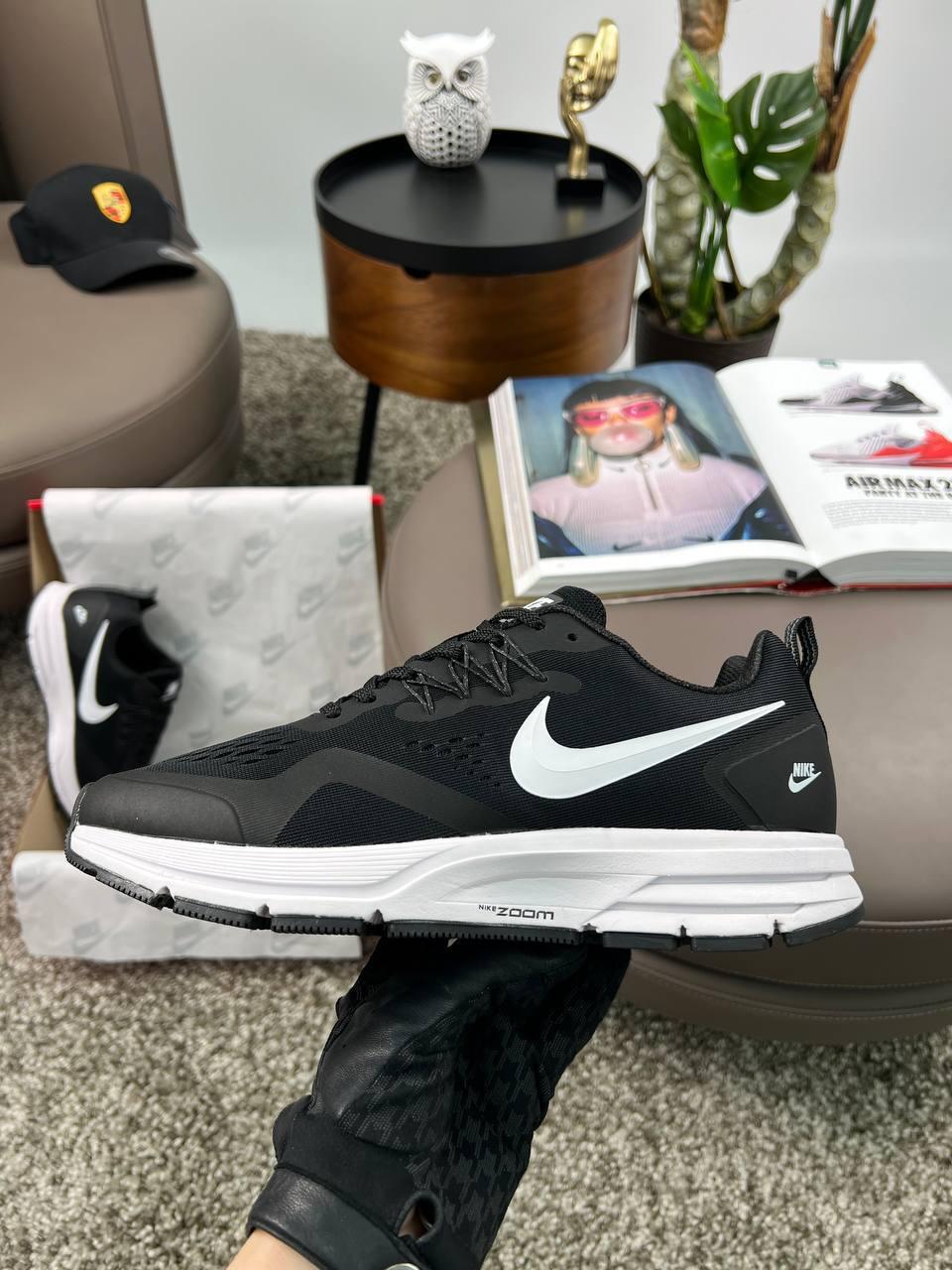 Чоловічі кросівки Nike Zoom Structure 17x Black Grey Orange, кеди Найк текстильні нейлон чорні. Чоловіче взуття