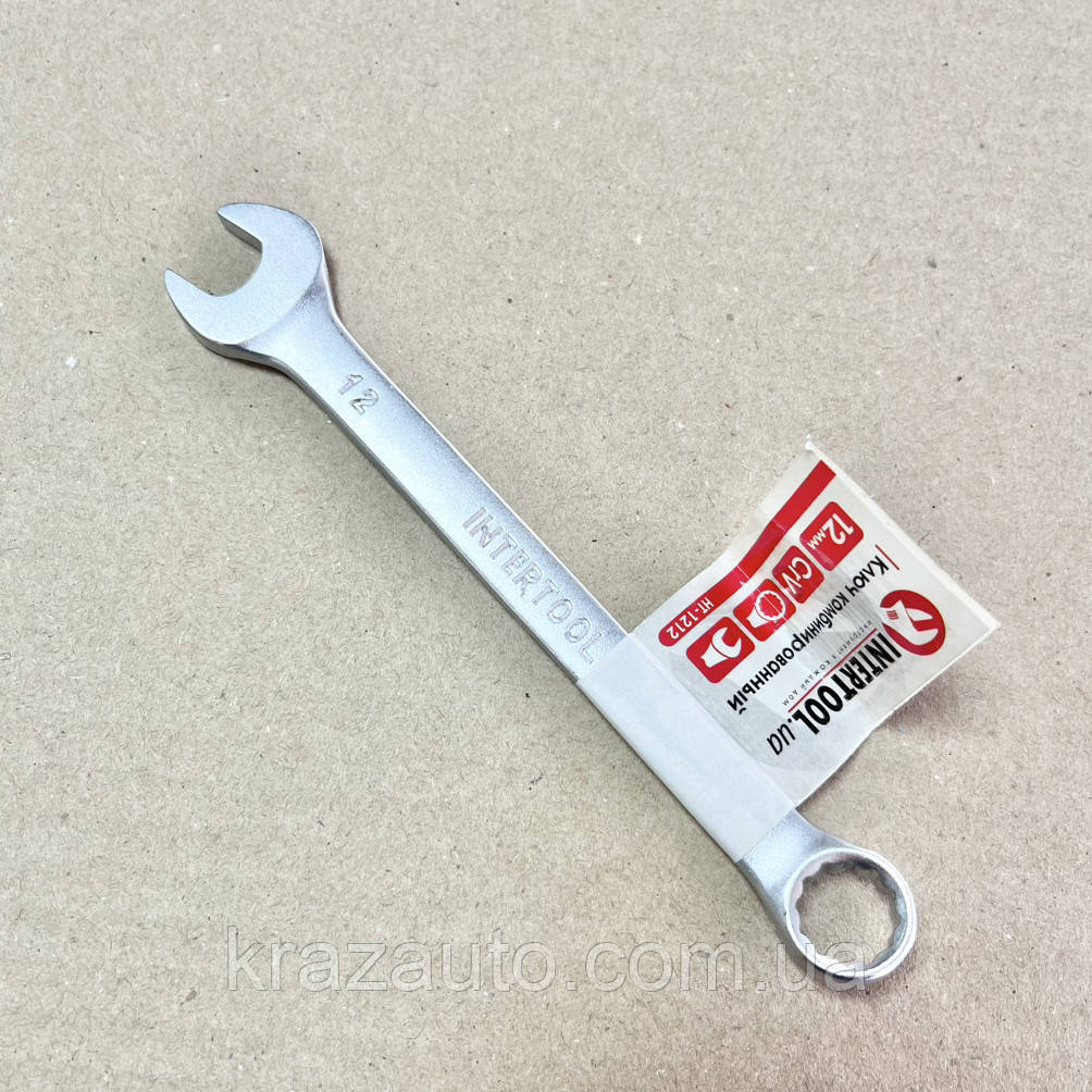 Ключ комбінований 12 мм Cr-V INTERTOOL HT-1212, фото 1