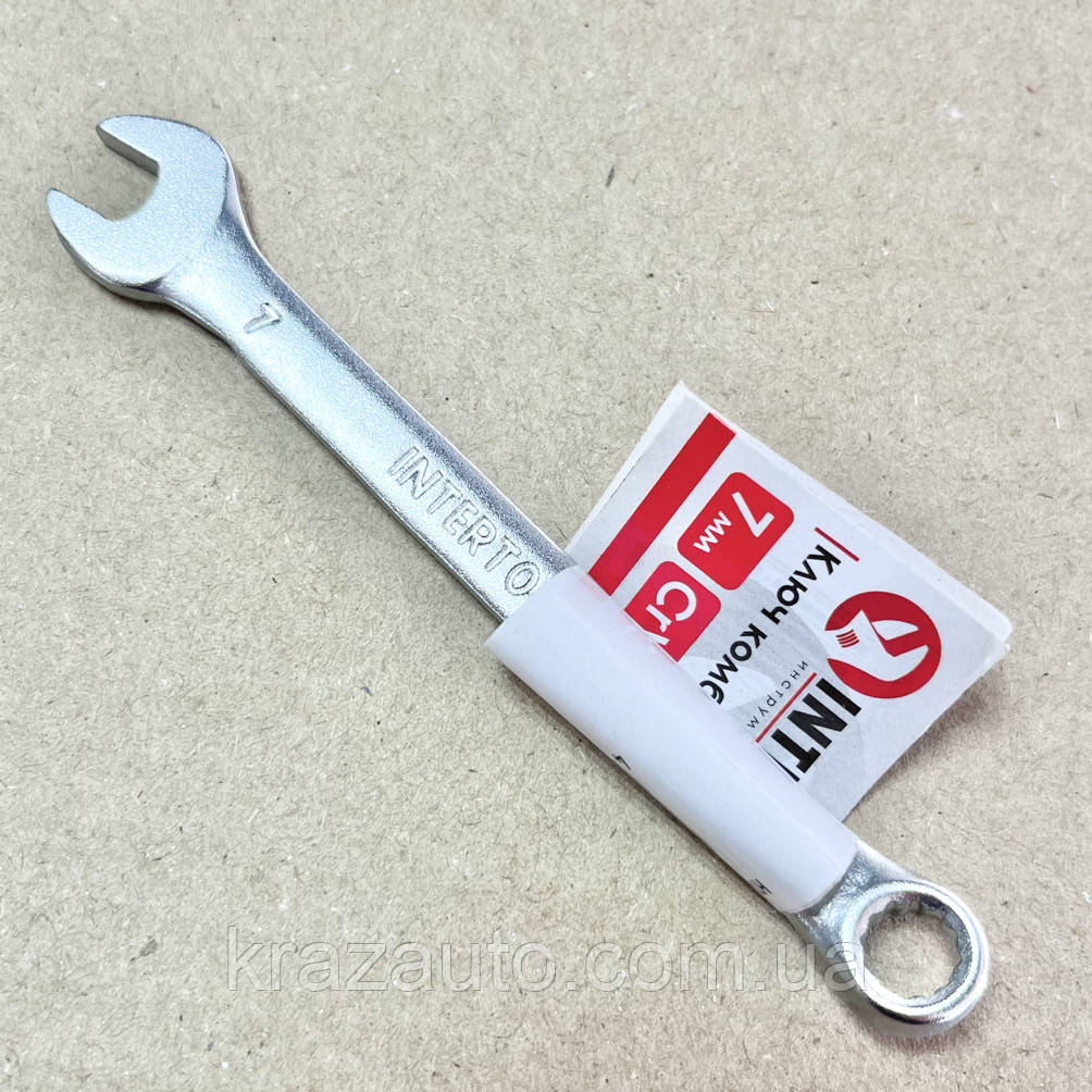 Ключ комбінований 7 мм Cr-V INTERTOOL HT-1207, фото 1