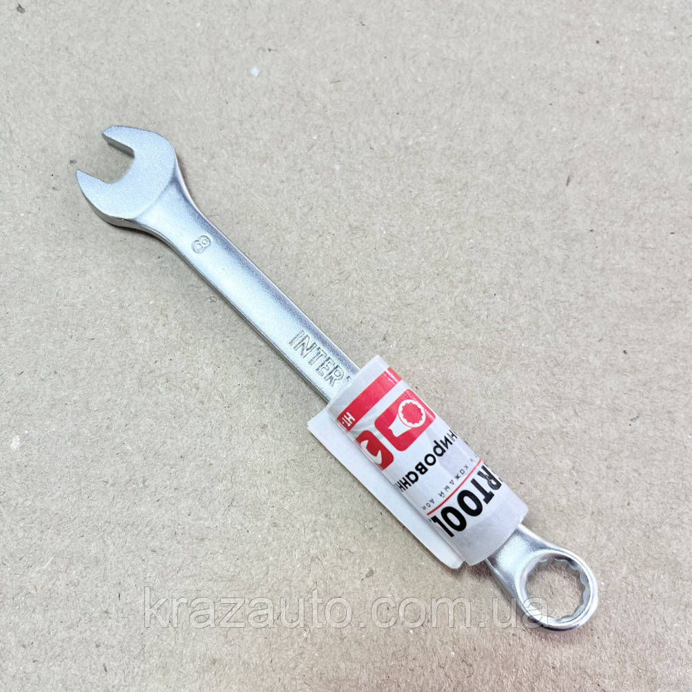 Ключ комбінований 8 мм Cr-V INTERTOOL HT-1208, фото 1
