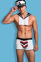 Костюм Моряка Sunspice кепка, боксери, комір, синій - білий, S/M