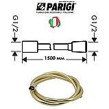 Душовий багатошаровий шланг 1,5 м полірована латунь Parigi Chromalux Supreme Polished Brass, фото 3