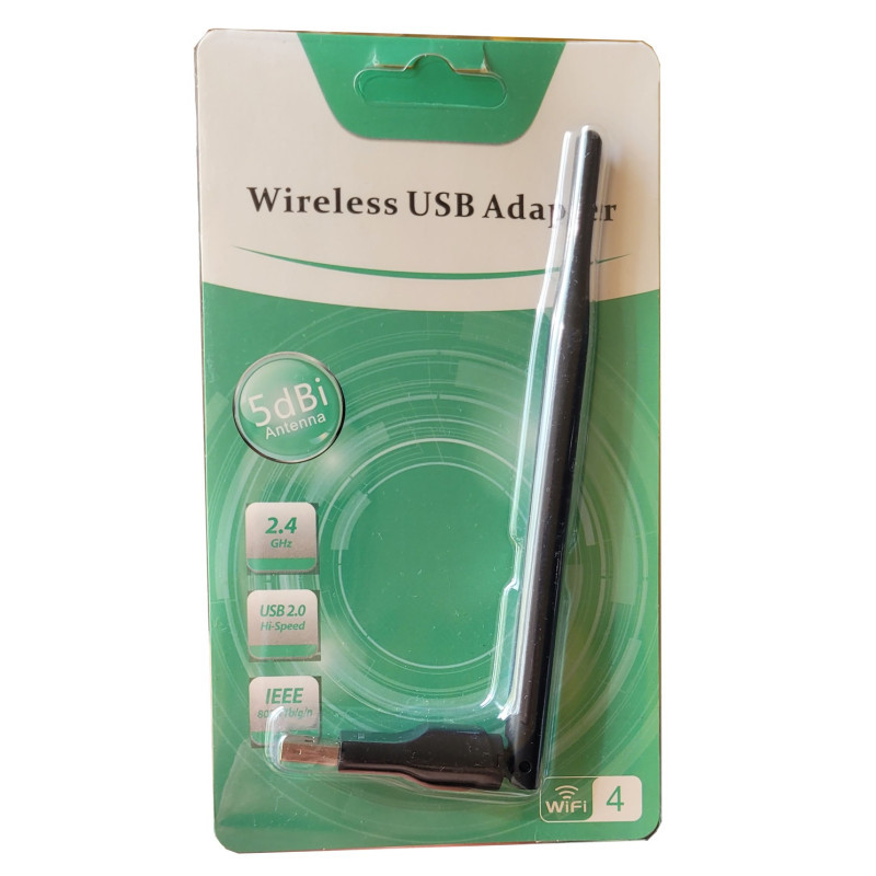 Wi-Fi адаптер для тюнерів MT 7601 5 дб 18 см в пакованні.