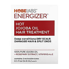 Energizer Hot Jojoba Oil Hair Treatment 3 Reclosable Tubes - 14.8 ml