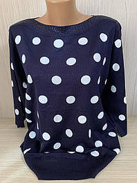 Джемпер светрок кофта жіночий стильний відмінної якості в горошок, рукав 3/4