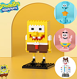 Міні конструктор Губка Боб на 136 деталей (7.5*7.5) Спанч Боб квадратні штани., фото 4