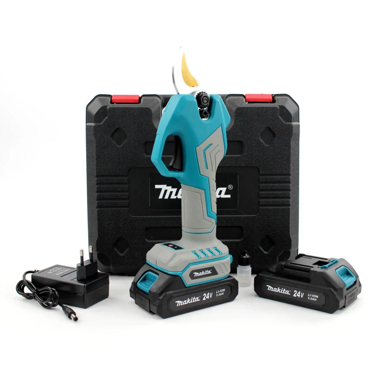 Акумуляторний секатор Makita DUP375 Digital 24 V, 5 AH, електросекатор Макіта для саду