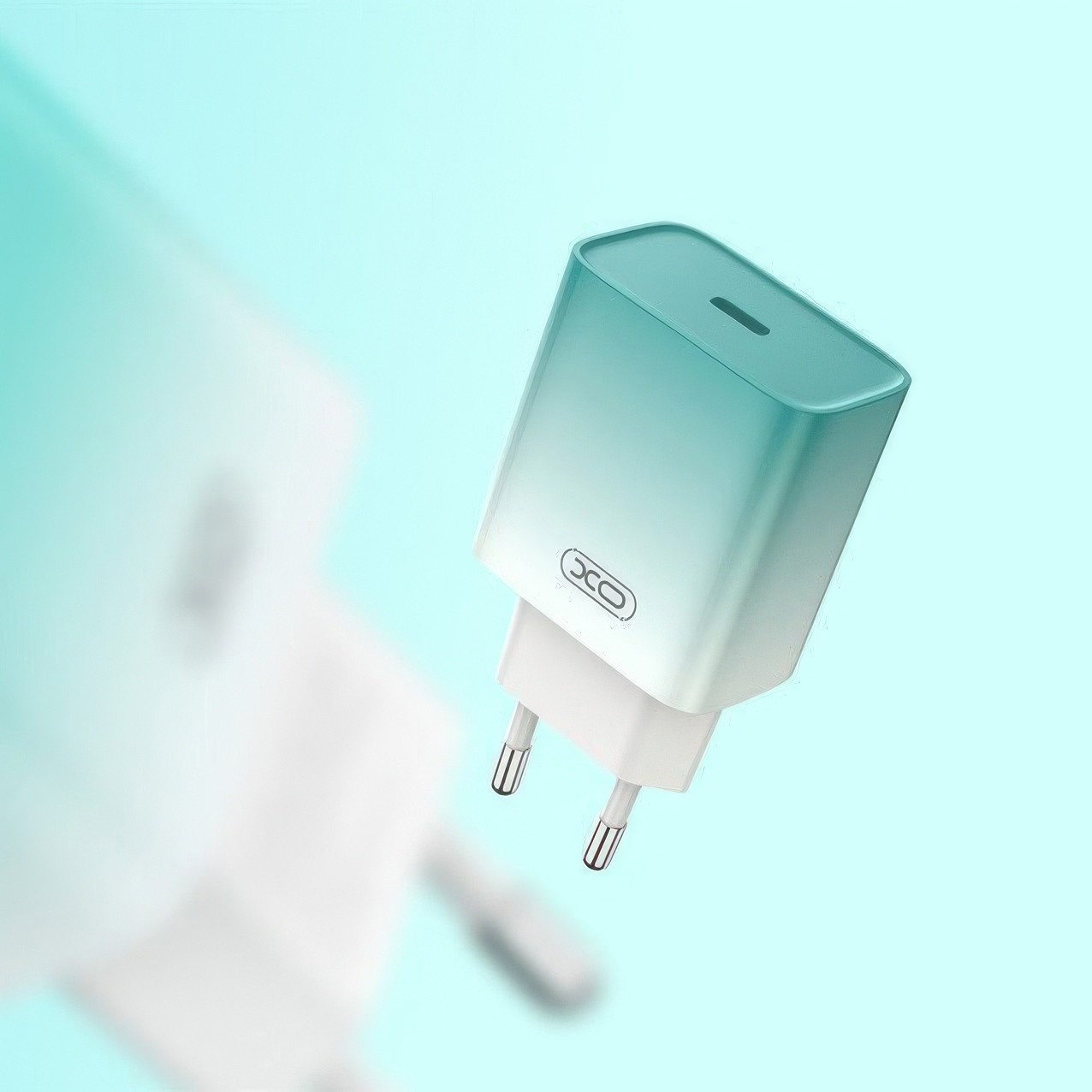 Зарядка для телефону XO CE18 1Type-C 30W Блакитний - мережевий зарядний пристрій, адаптер для зарядки смартфону