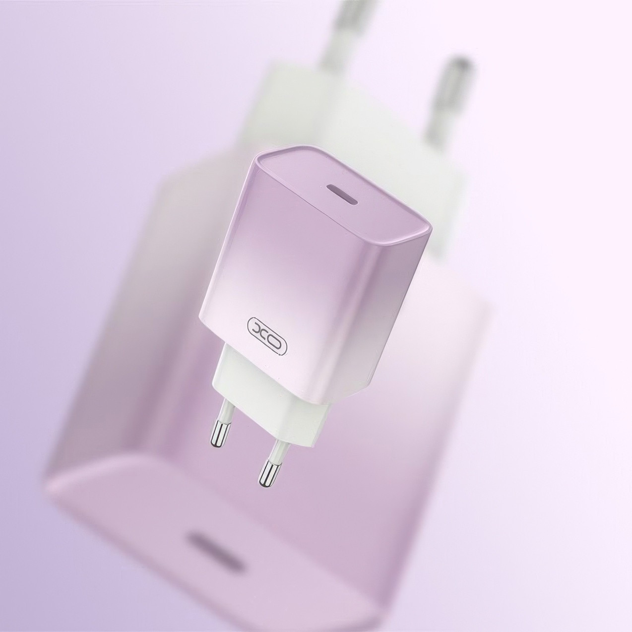 Зарядний пристрій для телефону XO CE18 1Type-C 30W Фіолетовий - швидка зарядка для смартфона