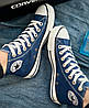 Жіночі кеди Converse All Star Blue High Конверс високі на платформі синього кольору текстиль демісезон, фото 11