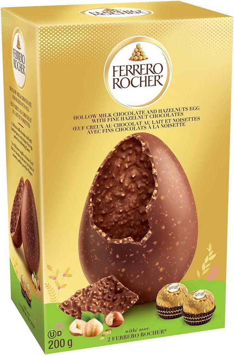 Пасхальний набір шоколадне яйце з 2 цукерками Ferrero Rocher Hollow Hazelnut 200г