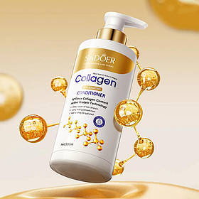 Питательный и разглаживающий кондиционер для волос с коллагеном  SADOER, 500 мл.