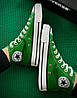 Жіночі кеди Converse All Star Green High Конверс високі на платформі зеленого кольору текстиль демісезон, фото 7