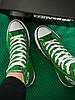 Жіночі кеди Converse All Star Green High Конверс високі на платформі зеленого кольору текстиль демісезон, фото 9