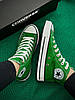 Жіночі кеди Converse All Star Green High Конверс високі на платформі зеленого кольору текстиль демісезон, фото 11