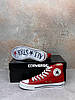 Жіночі кеди Converse All Star Red High Конверс високі на платформі червоного кольору текстиль демісезон, фото 7